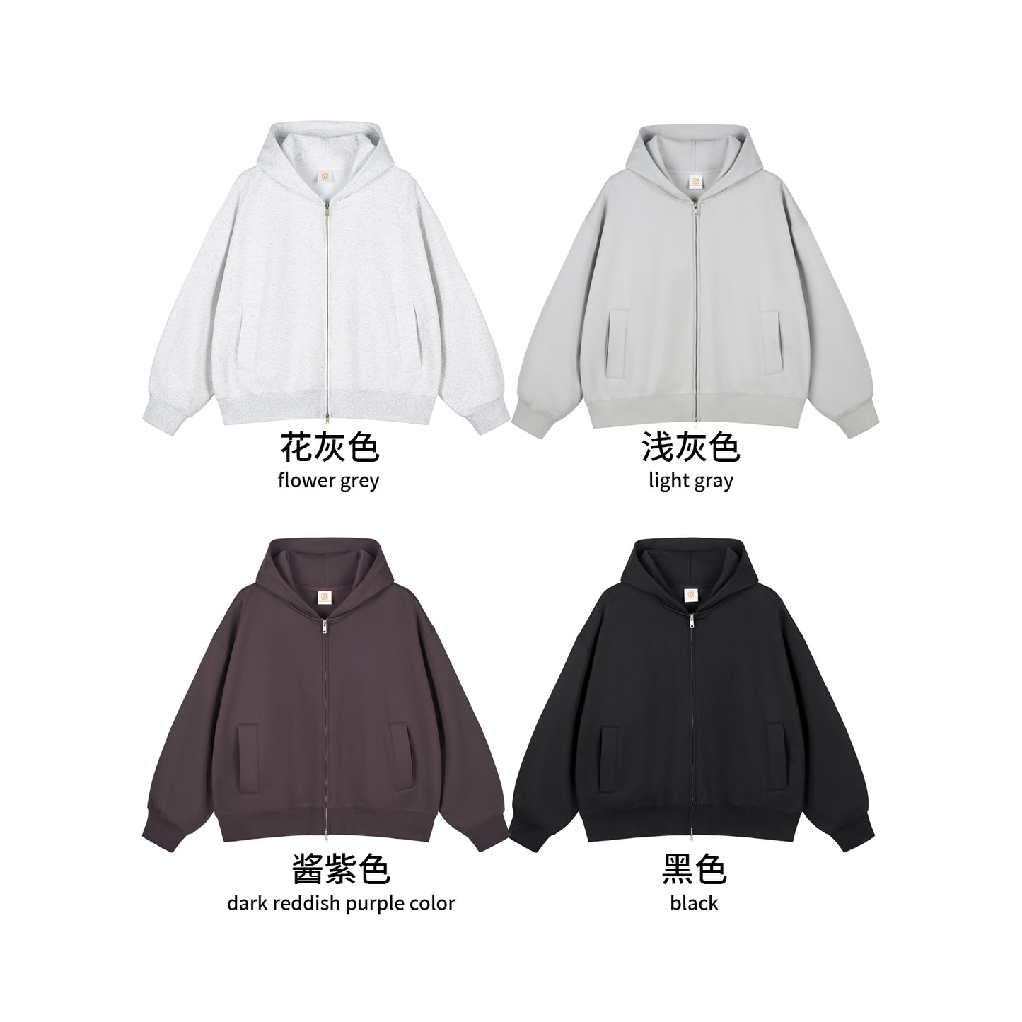 Custom Designer Men's Custom Zip Heavyweight Casual Long Sleeve Streetwear Blank Pullover Fleece Sweaters and Hoodies