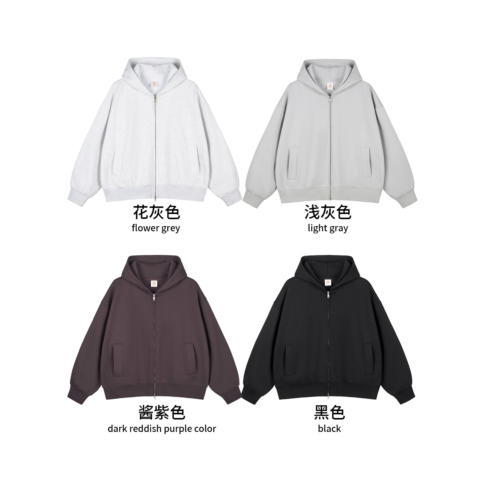 Custom Designer Men's Custom Zip Heavyweight Casual Long Sleeve Streetwear Blank Pullover Fleece Sweaters and Hoodies