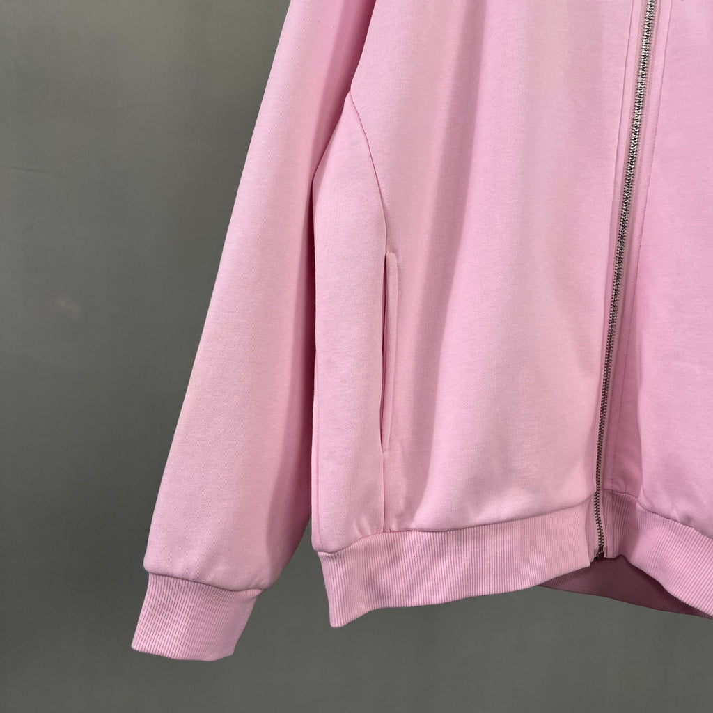 Wholesale Hoodies Heavyweight  Drop Shoulder Fleece High Quality Unisex Blank Full Face Zip Hoodie