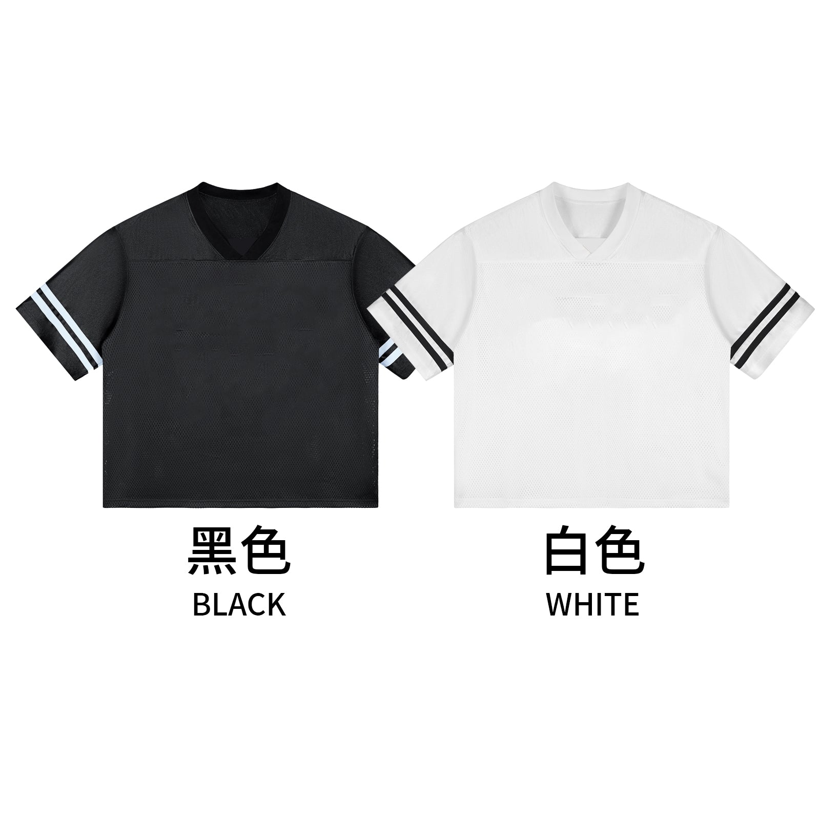 Wholesale Custom 100% Polyester Custom High Quality Puff Print Striped Color-blocking Mesh Eye Ball Mens T-shirt Printed