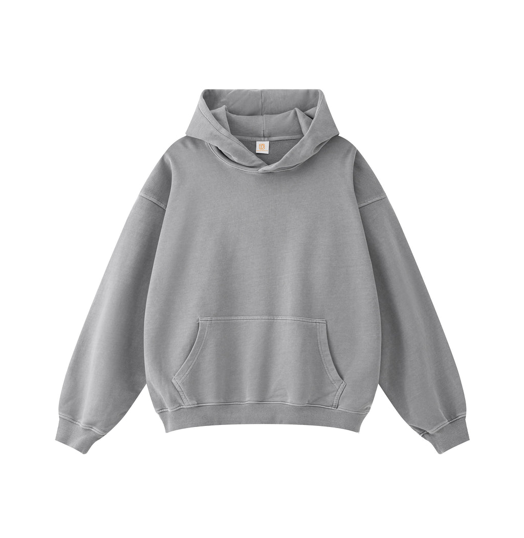 Custom Men's Heavyweight 100% Cotton Fashion Washed Vintage Thick Custom Embroidery Broken Heavyweight Hoodie Manufacturers