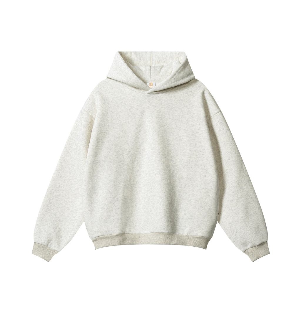 Custom Blank Pullover Pure Color Drop Shoulder Fleece Zip High Quality Polyester and Cotton Wholesale Hoodies
