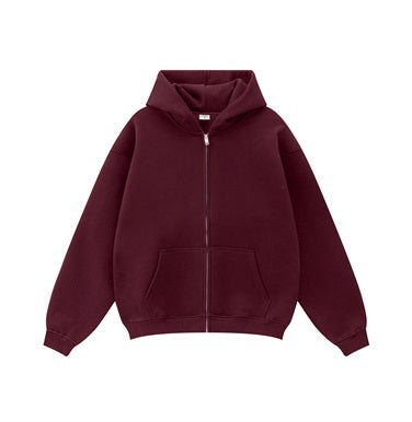 Winter Style Loose Fitting Fleece Pullover with Zipper Loose Fitting Cotton Casual Brand Zipper Hoodies Personalized Design