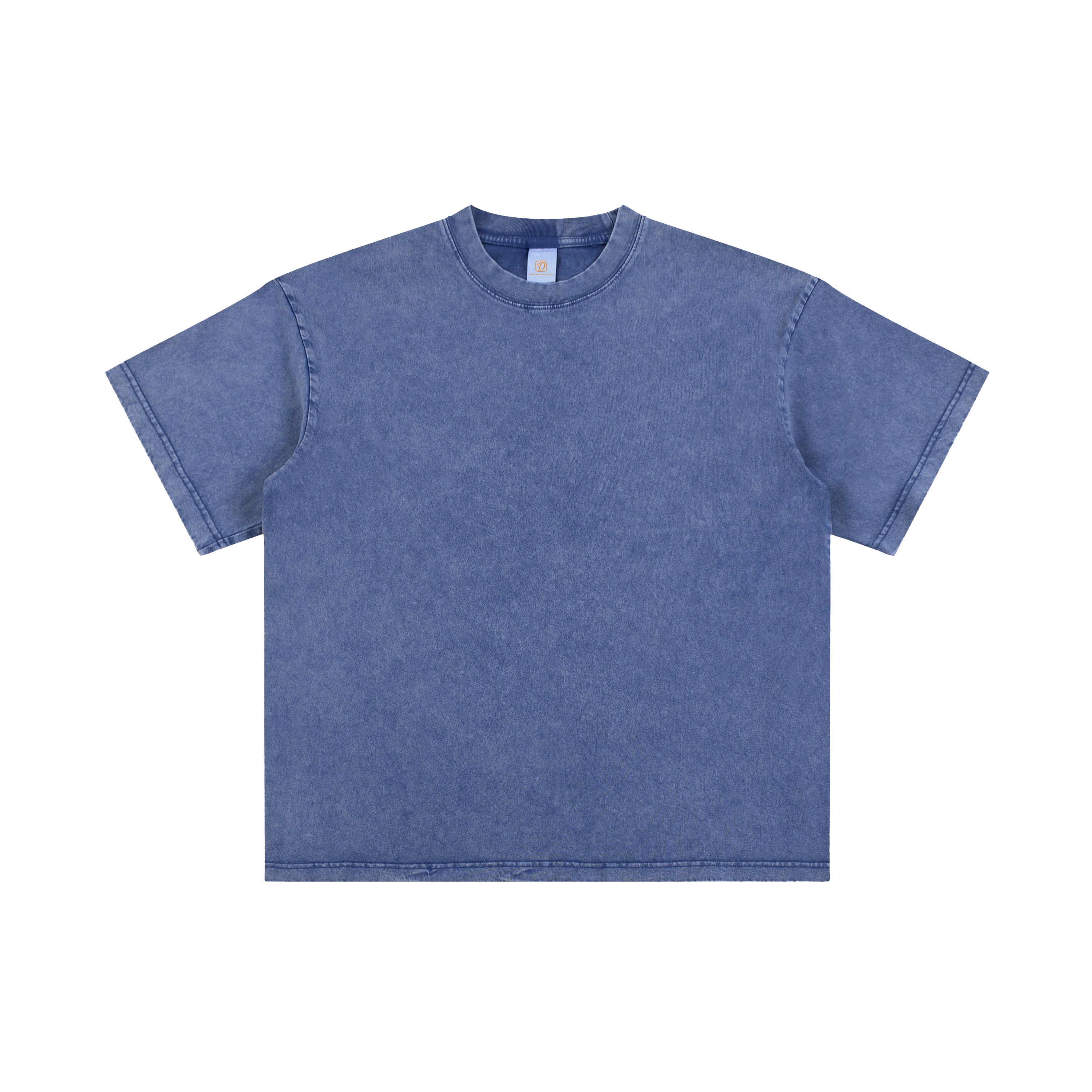 Plain T-shirt 100% Cotton Custom Puff Printing High Quality Design Summer Vintage Wholesale Washed Rounde Neck T-shirt for Men