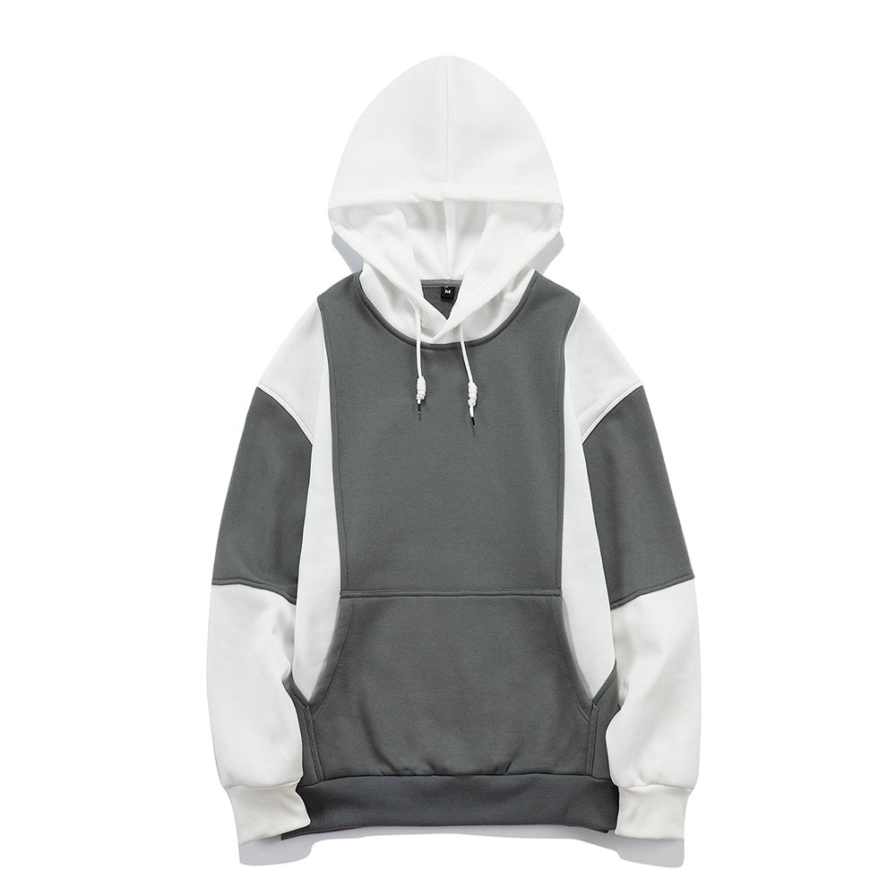 Manufacturer Hoodies Polyester Blank Pullover Fleece Color-blocked Heavyweight Custom Printed Streetwear Hoodies