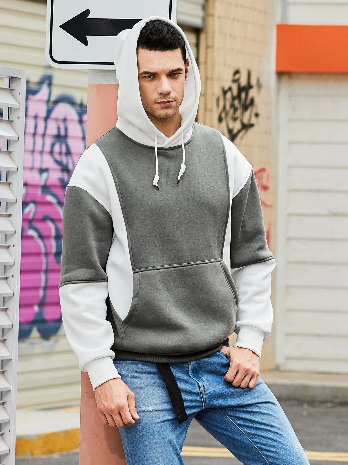 Heavyweight Hoodie Three Color Fleece Blend Color Pullover Shirt Customize Your Own Exclusive Design Autumn and Winter Style