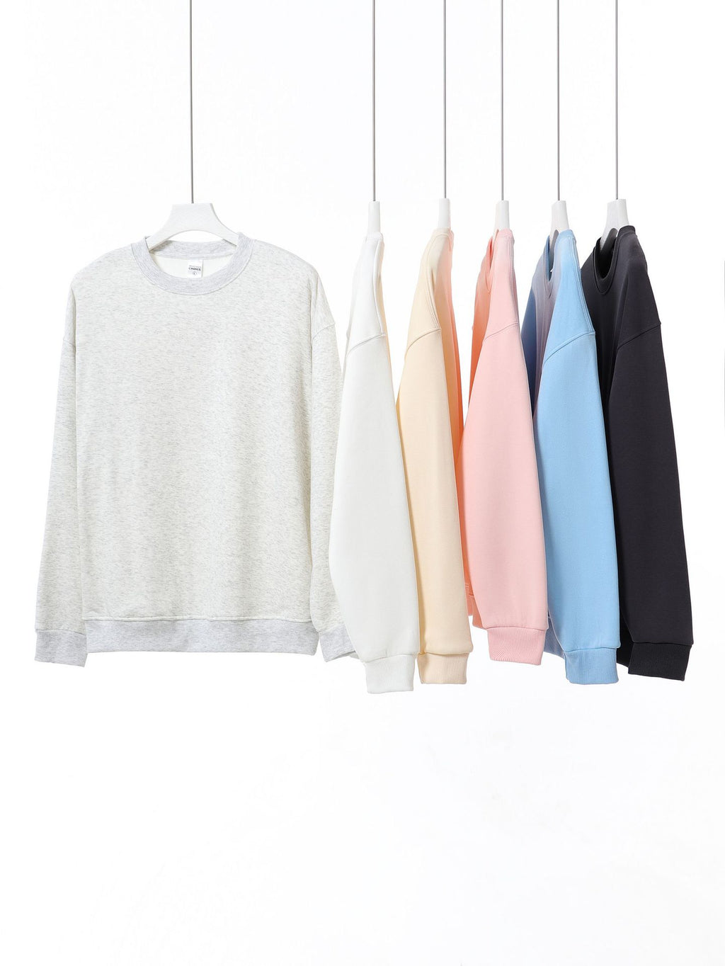 100% Cotton Hoodie Wholesale Plus Size Crewneck Pure Color High Quality Custom Streetwear Puff Printing Hoodie for Men