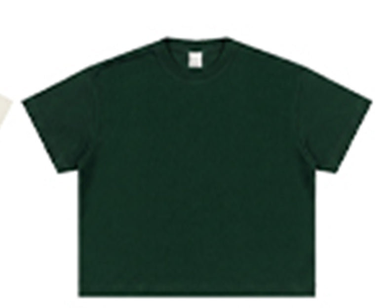 Oem Brand 400G Heavyweight Short Sleeved Men's Pure Cotton American Style Short Wide Cut Boxy Short Sleeved Men's T Shirt