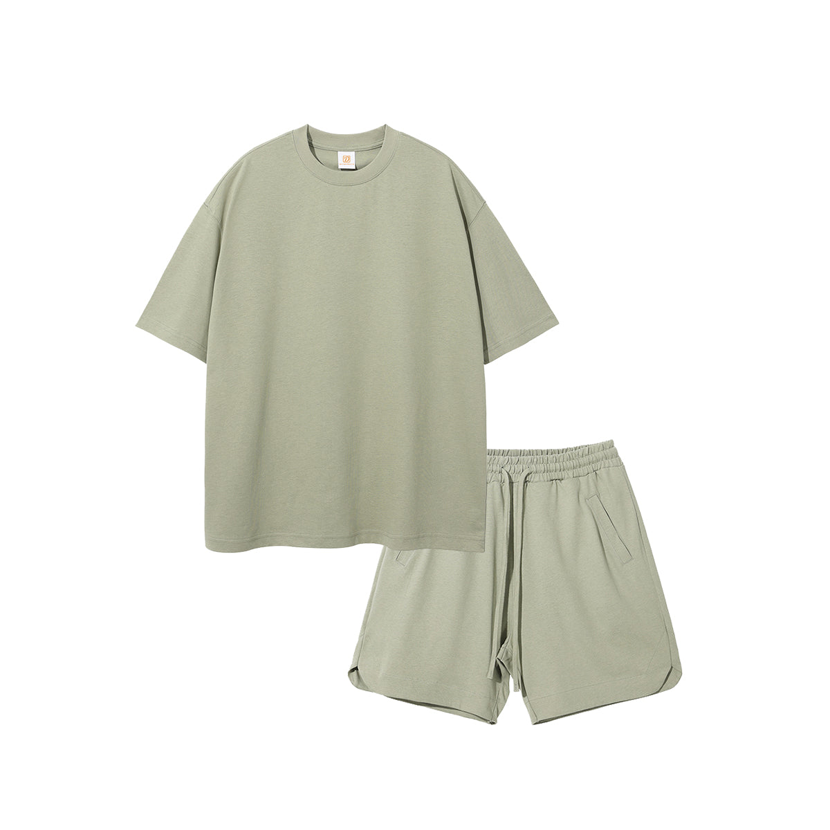Loose Custom Tshirt and Shorts 100% Cotton Heavyweight Blank Round Neck Casual High Quality Wholesale Personalized T-shirt Suit