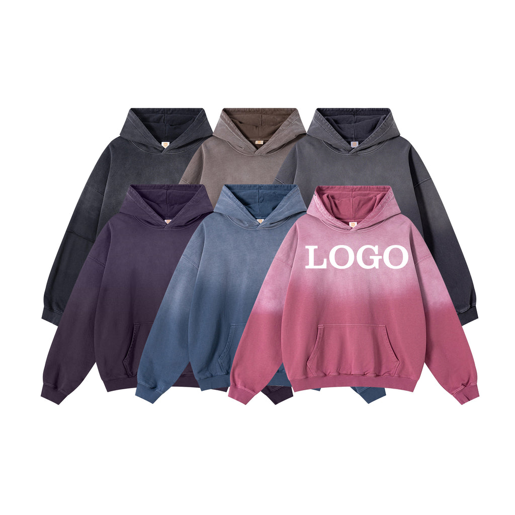 Wholesale Price Hoodies Custom logo Puff Printing Hoodies High Quality Blank Vintage 100% Cotton 480g Heavyweight Hoodies