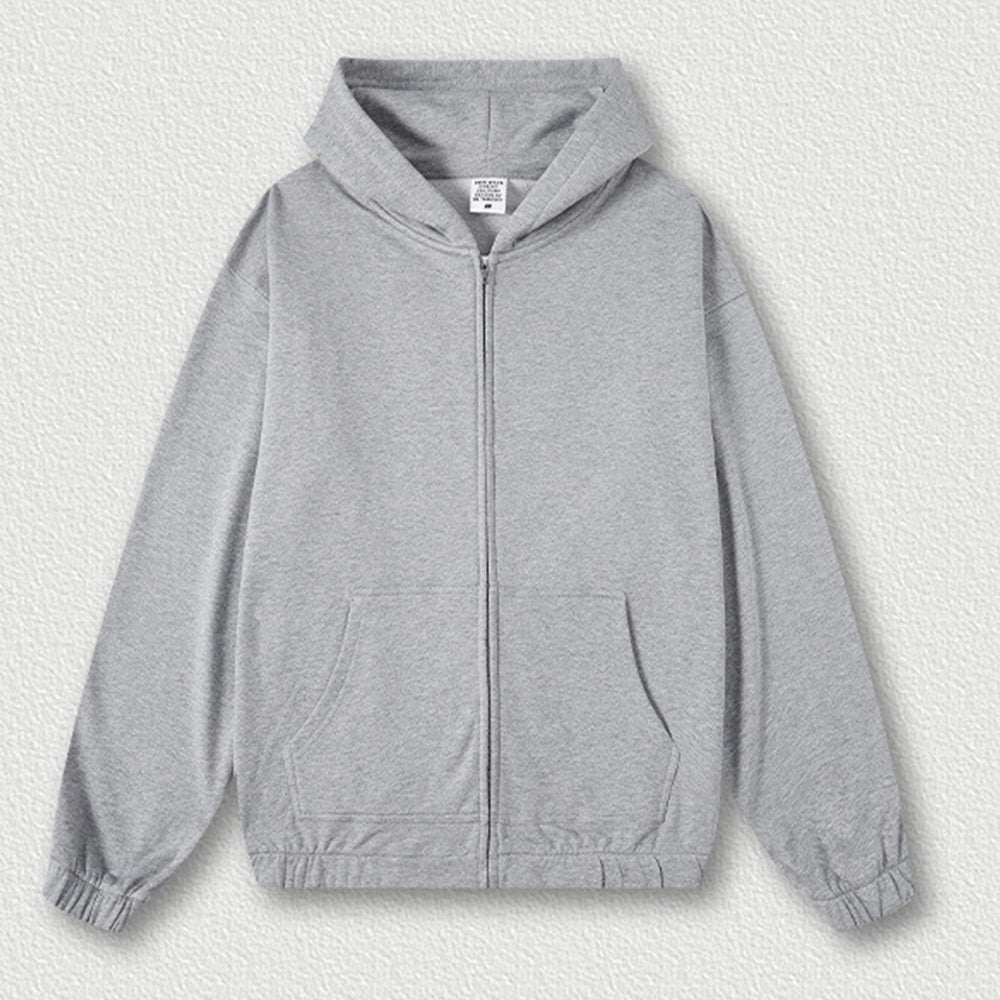 5 Color Oversized Plush Pullover with No Hat Zipper Closure No Collar Brushed Fleece Cuffs and Hem No Stitching Ribbed Design