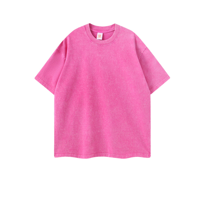 100% Cotton Vintage Custom Acid Wash Waxing Printing Short Sleeve Streetwear Drop Shoulder t Shirt Manufacturers