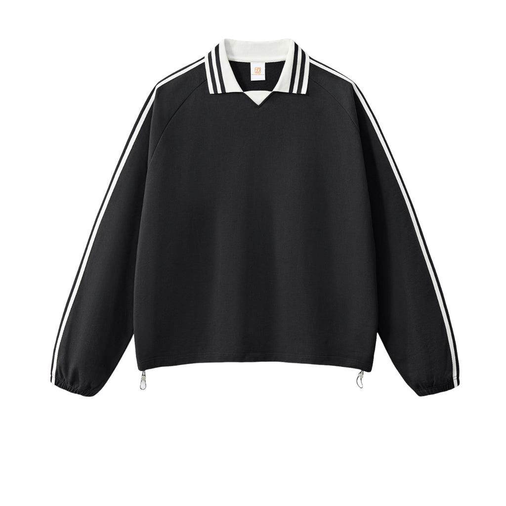 Custom Stand Collar Hoodies Custom logo Blank Polo High Quality Sport 100% Cotton Striped New Design Fashion Heavyweight Hoodies
