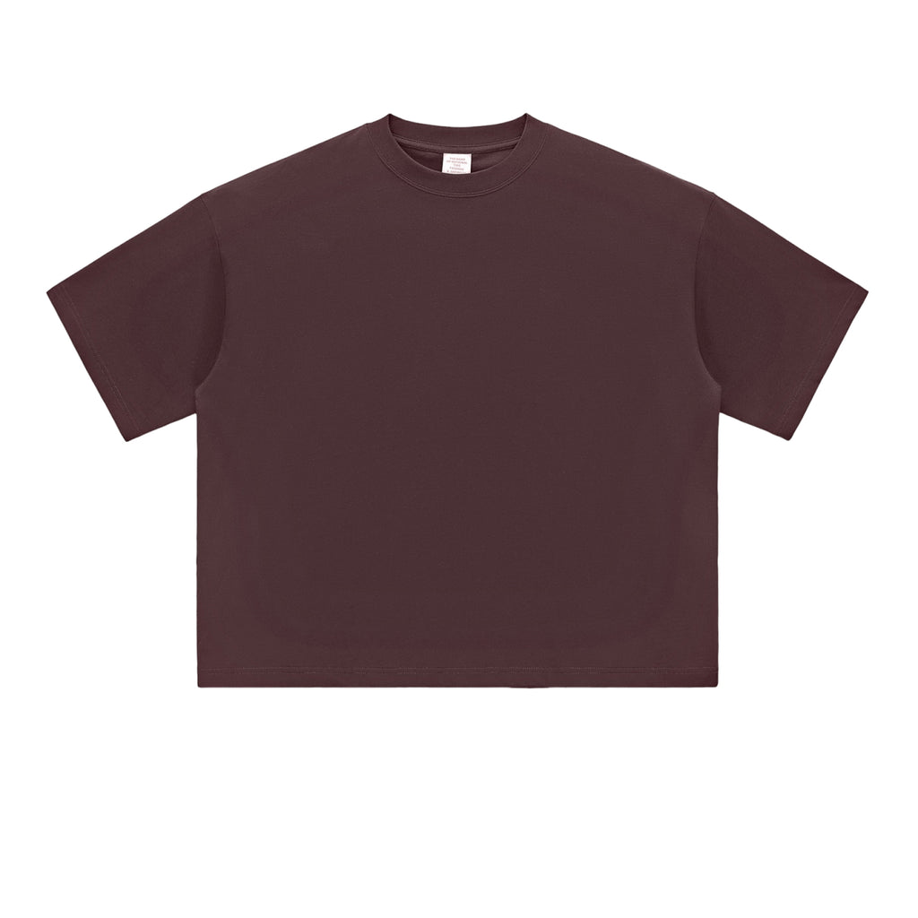 Boxy t Shirts Loose Fashionable Short Style High Quality Custom Pure Color Round Neck Cotton t Shirtplain Tshirts for Printing