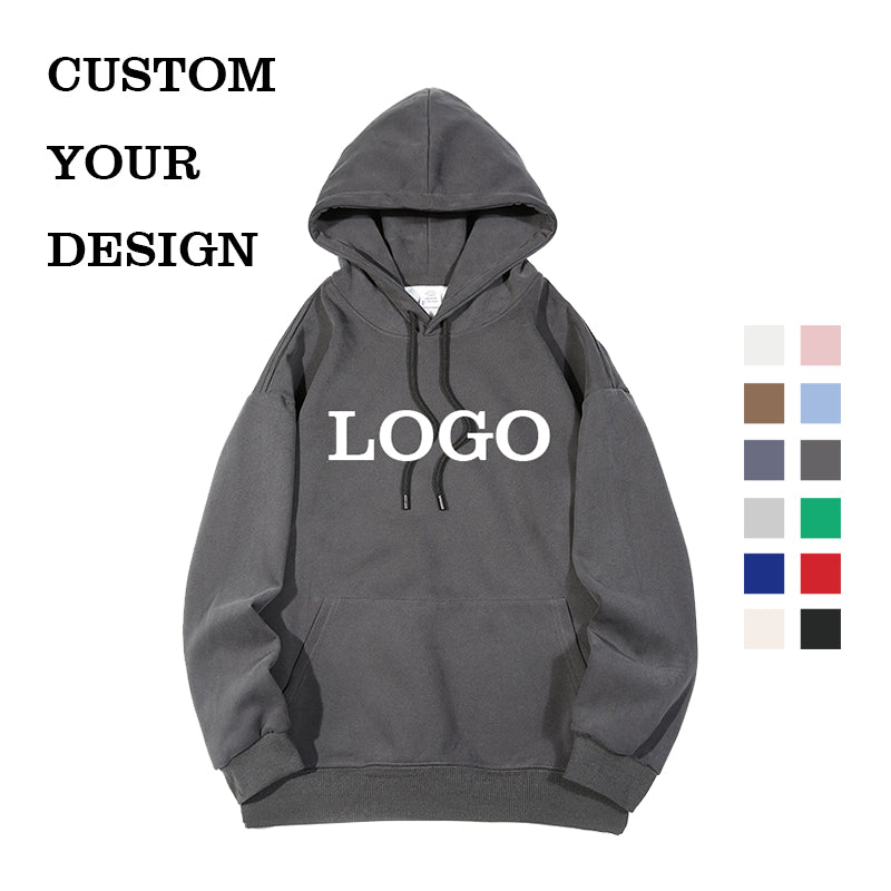 Custom logo Hoodies High Quality Oversized Blank Drop Shoulder Multi Color Streetwear New Design Wholesale Fashion Hoodie