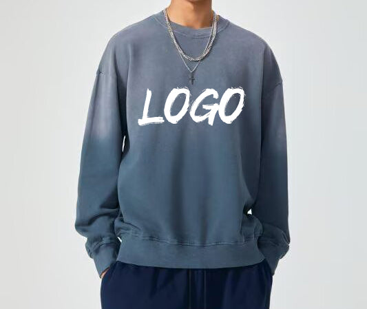 Manufacturer Hoodies Crewneck Loose Acid Washe Heavyweight Heavy Cotton High Quality Blank Pullover Custom Puff Printing Hoodie