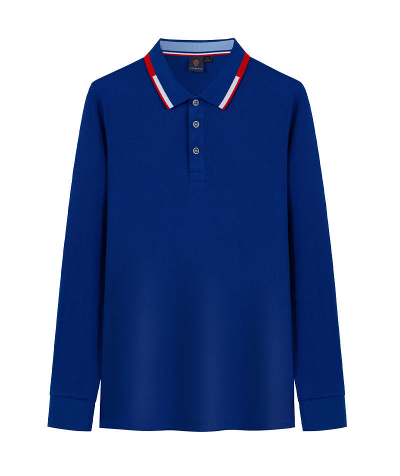 Can in Large Quantities Wholesale Customize Your Own Exclusive Design 6 Color Multi Color Long Sleeved Polo Shirt Spring Version