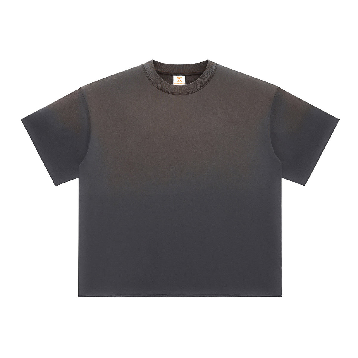 Oem Summer Version Washed Distressed Circle Heavyweight Spray Leopard T Shirt with Gradient Short Sleeves American Style