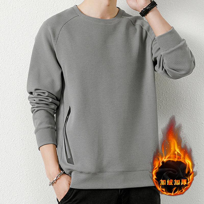 Round Neck Pullover Clothes with Added Insulation and Thickening. Loosely Fitted and Stylish Streetwear Hoodie in Oversized Size