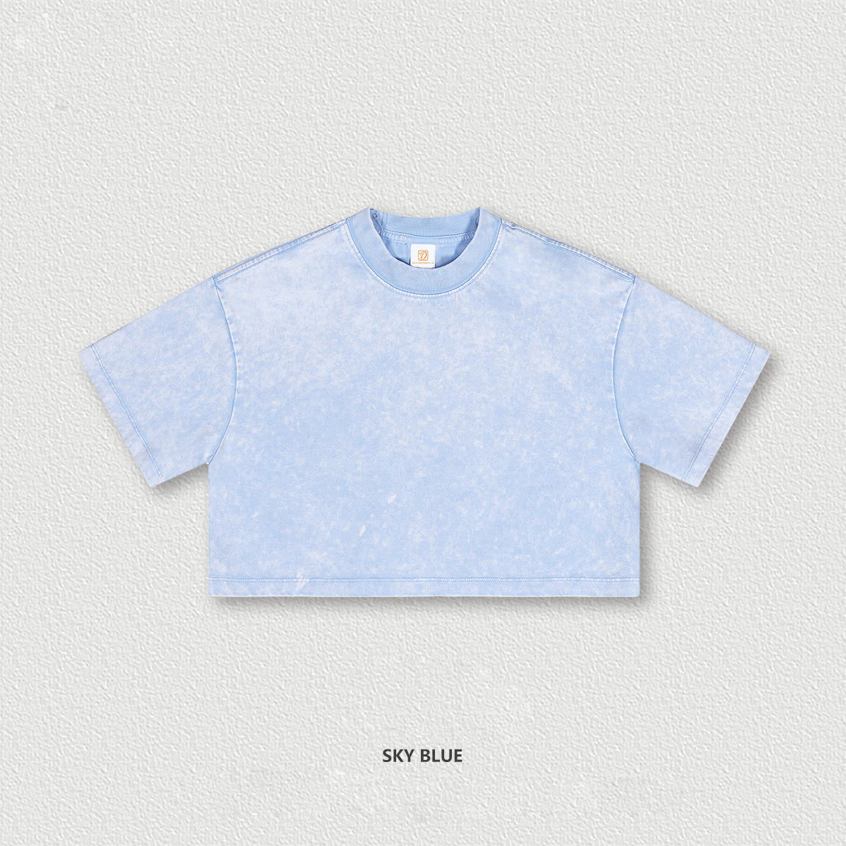 Personalized Design t Shirt Printing Custom Washing Process Short Crop Top with Exposed Neckline T Shirt Free Sample t Shirt