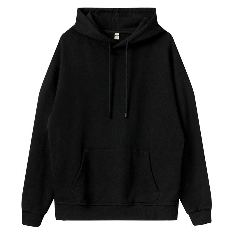 Wholesale Customizable Pattern Pure Cotton French Style Looped Shoulder Style 360g Hooded Sweatshirt Plus Size Hoodies Winter