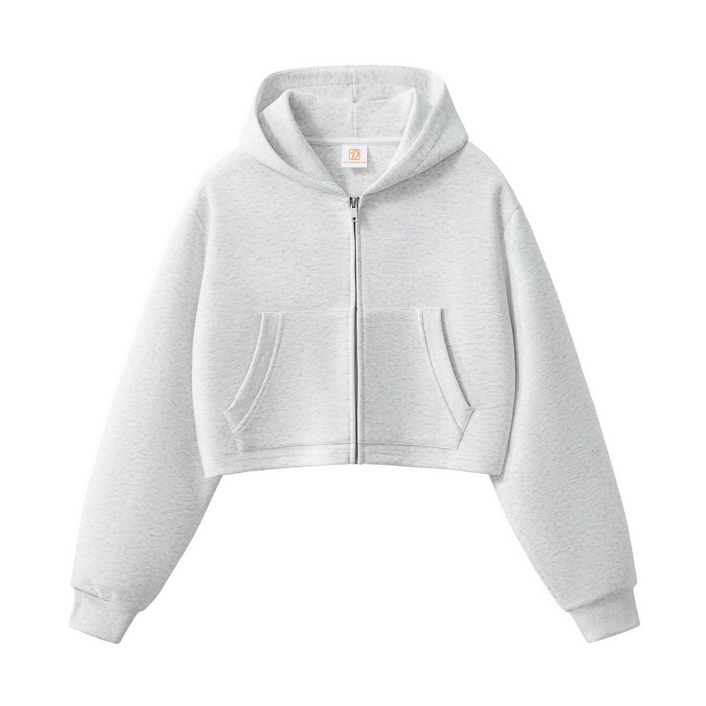 Hot Selling Women Crop Hoodie 2026 New Design Streetwear High Quality Sublimation Screen Printed Drop Shoulder Fashion Hoodies