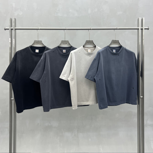 Heavyweight 100% Cotton t Shirt Streetwear Custom Loose Vintage Fashionable High Quality Short Sleeve Design Men's T-shirts