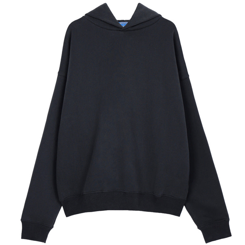Available Customized Hoodies 4 Color Oversized Loose Fitting Padded Pullover with No Drawstring at the Collar Plain for Printing