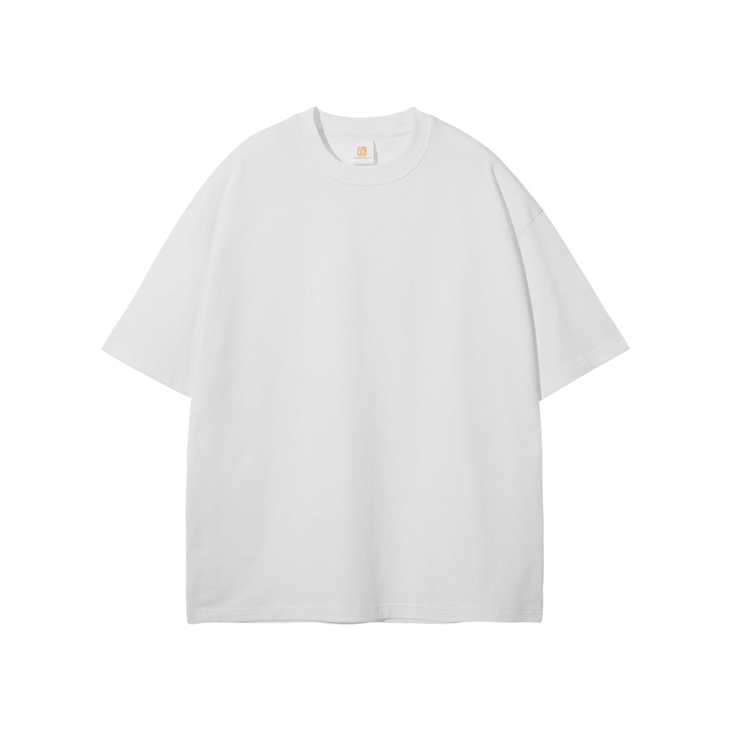 High Quality 100% Cotton Loose Short Pure Color Sublimation Streetwear Puff Print Drop Shoulder Heat Transfers for T-shirts
