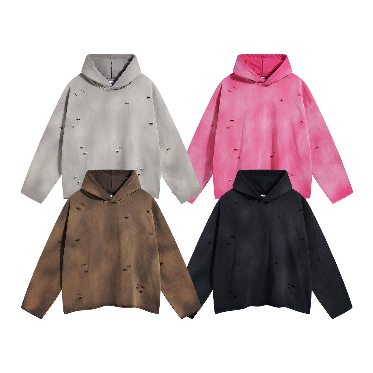 Unisex High Quality Custom Sublimation Thick Oversize Vintage Washed Fashion French Terry Hoodie