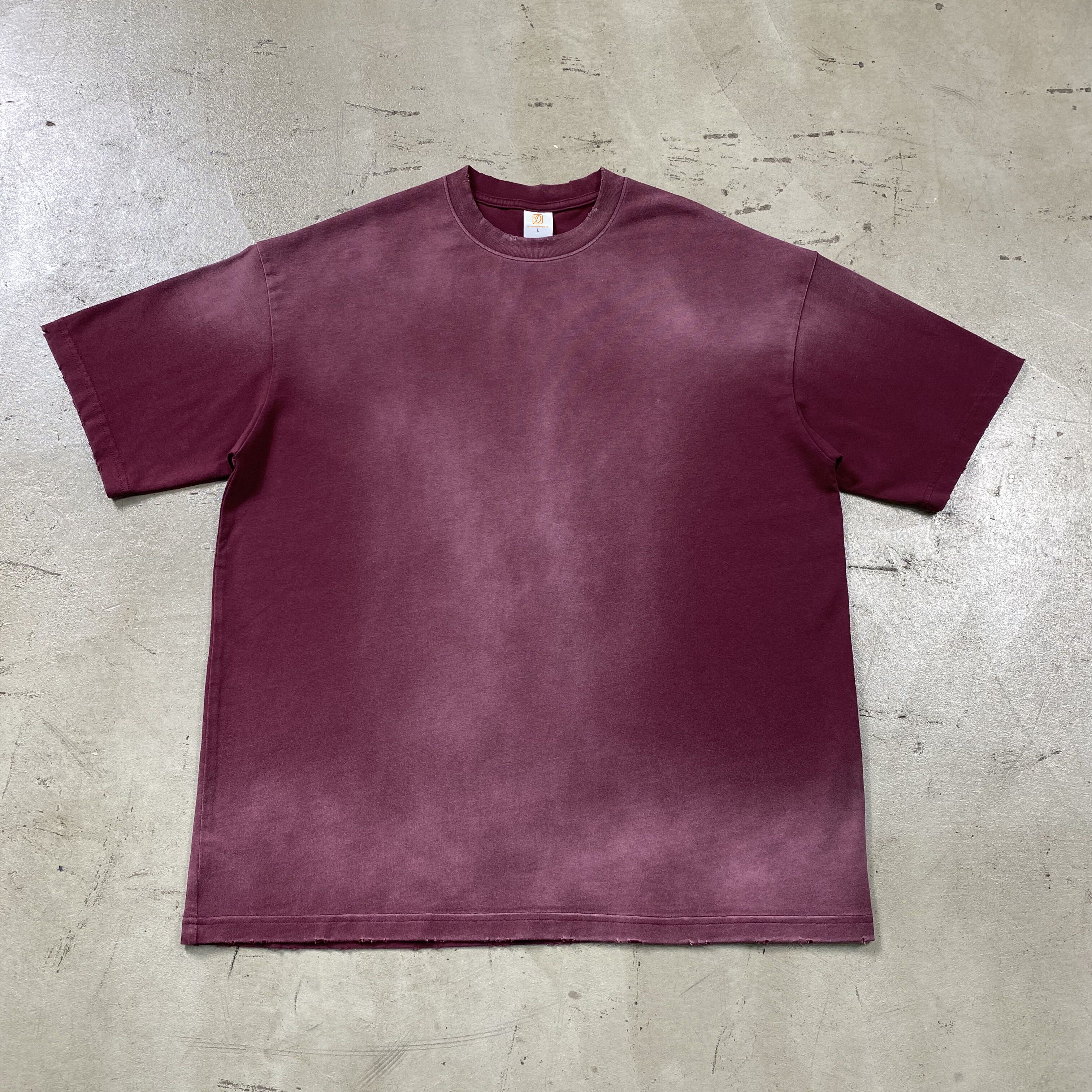 Custom High Quality Washed Vintage Drop Shoulder Blank Short Sleeve 100% Cotton Screen Print Personalized T-shirt for Men Women