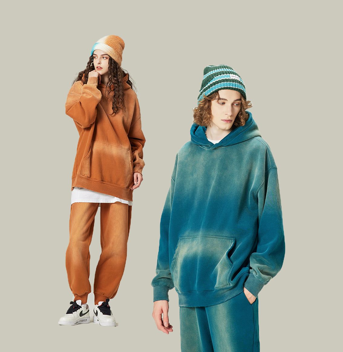 High Quality Fleece Thick Sublimation Vintage Hoodie Unisex Washed Drop Shoulder Pullover Heavyweight Hoodies & Sweatshirts