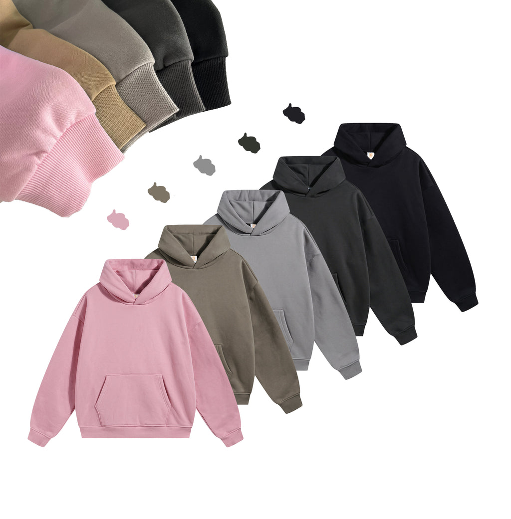 Wholesale Custom High Quality Soft Clothing  Fleece Fashion Pullover Cheap Drop Shoulder Hoodies and Sweatshirts
