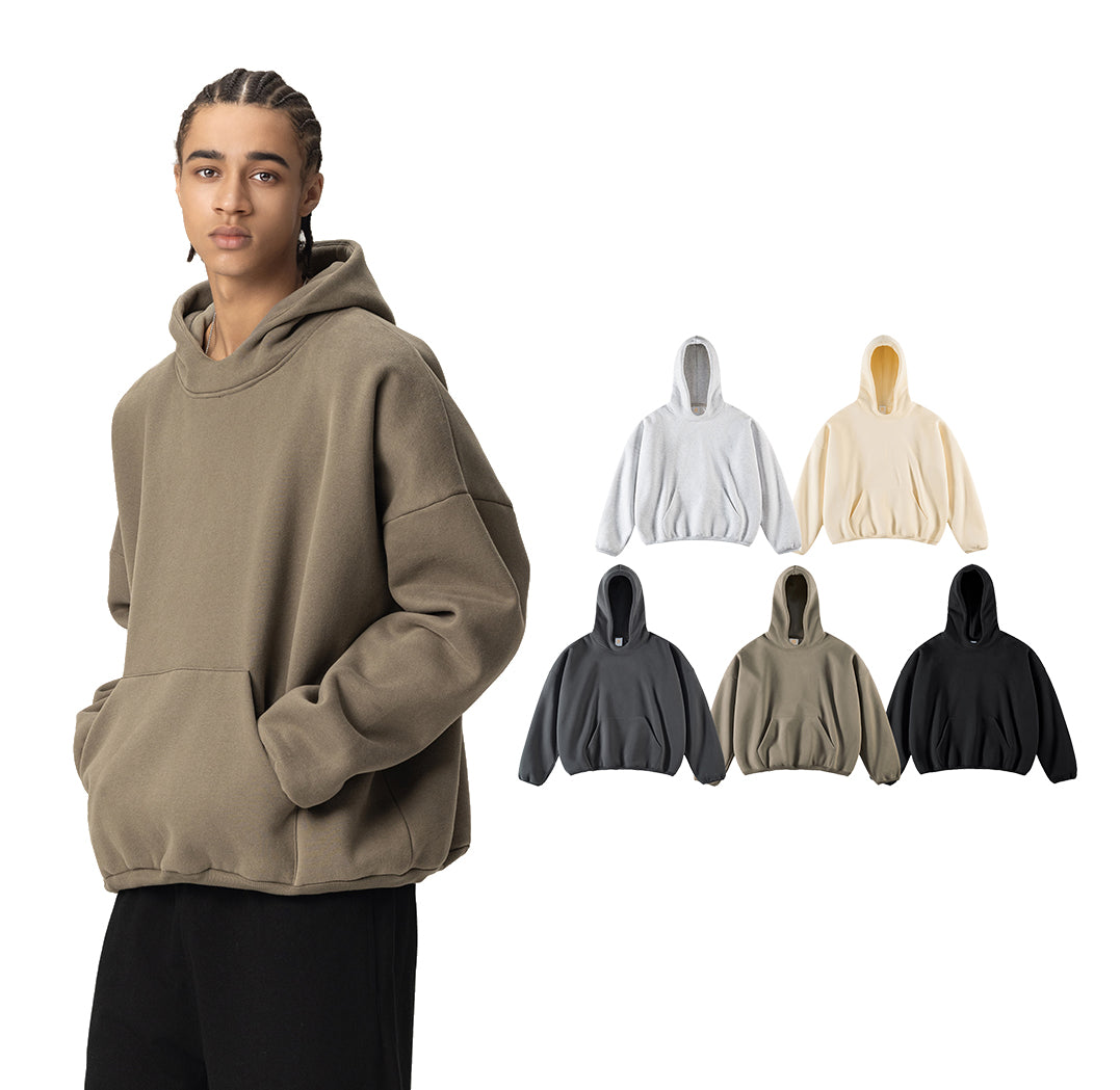 Manufacturer Hoodies Best Price Custom Heavyweight 400Gsm Kanye's Style Short High Quality Hoodies Sweatshirts
