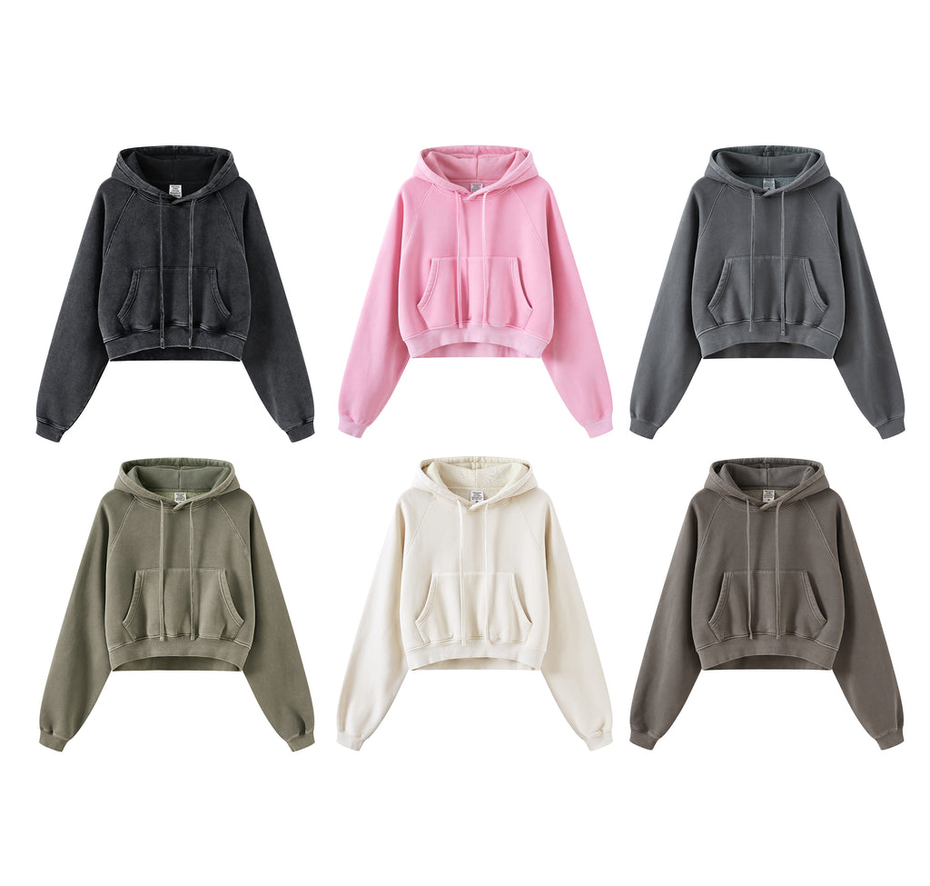 Manufacturer Hoodies Sublimation Embroidered  Cropped  Washed  Vintage Heavy Weight Streetwear High Quality Hoodie