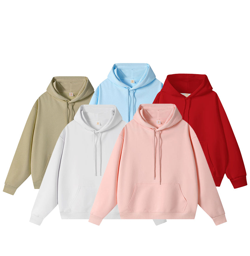 Sublimation Thick Pullover Heavy Cotton Streetwear Puff Printing Oversized Unisex Hoodies 100% Cotton