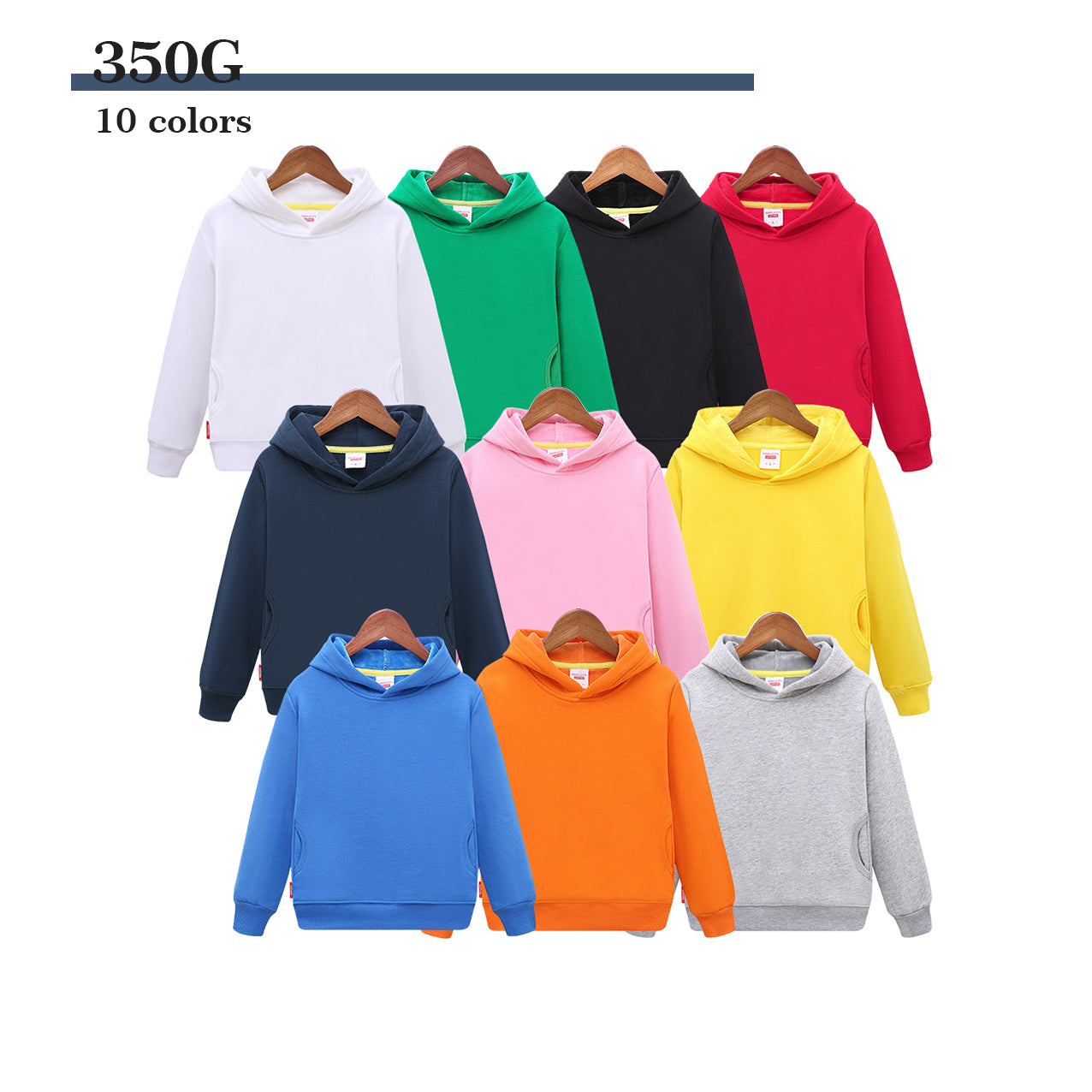 Blank Pullover Multicolored Heavyweight Hoodie Streetwear Custom Puff Print Drop Shoulder High Quality Hoodies Kids