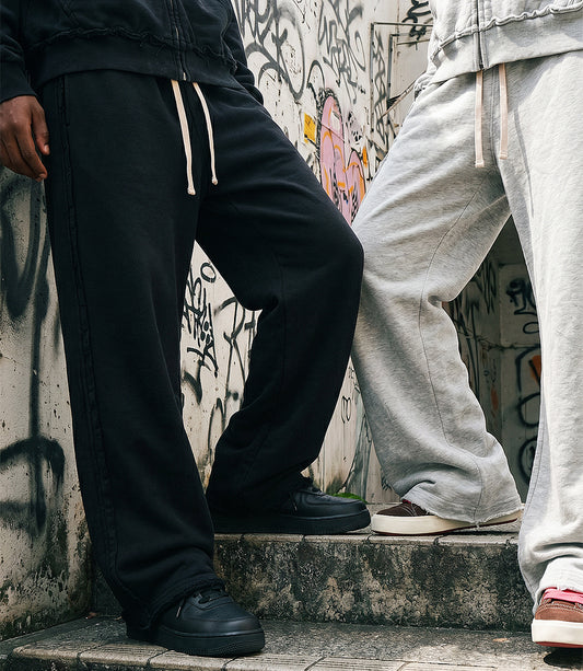 American Style Loose Fitting Wide Leg Pants Floor Length Casual Sweatpants Multiple Processes to Choose From and Free Design