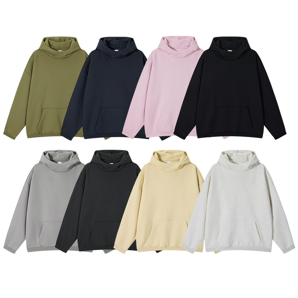 Manufacturer Hoodies High Quality Polar Fleece Drop Shoulder Blank Custom Puff Print Fashion Thick Hoodies