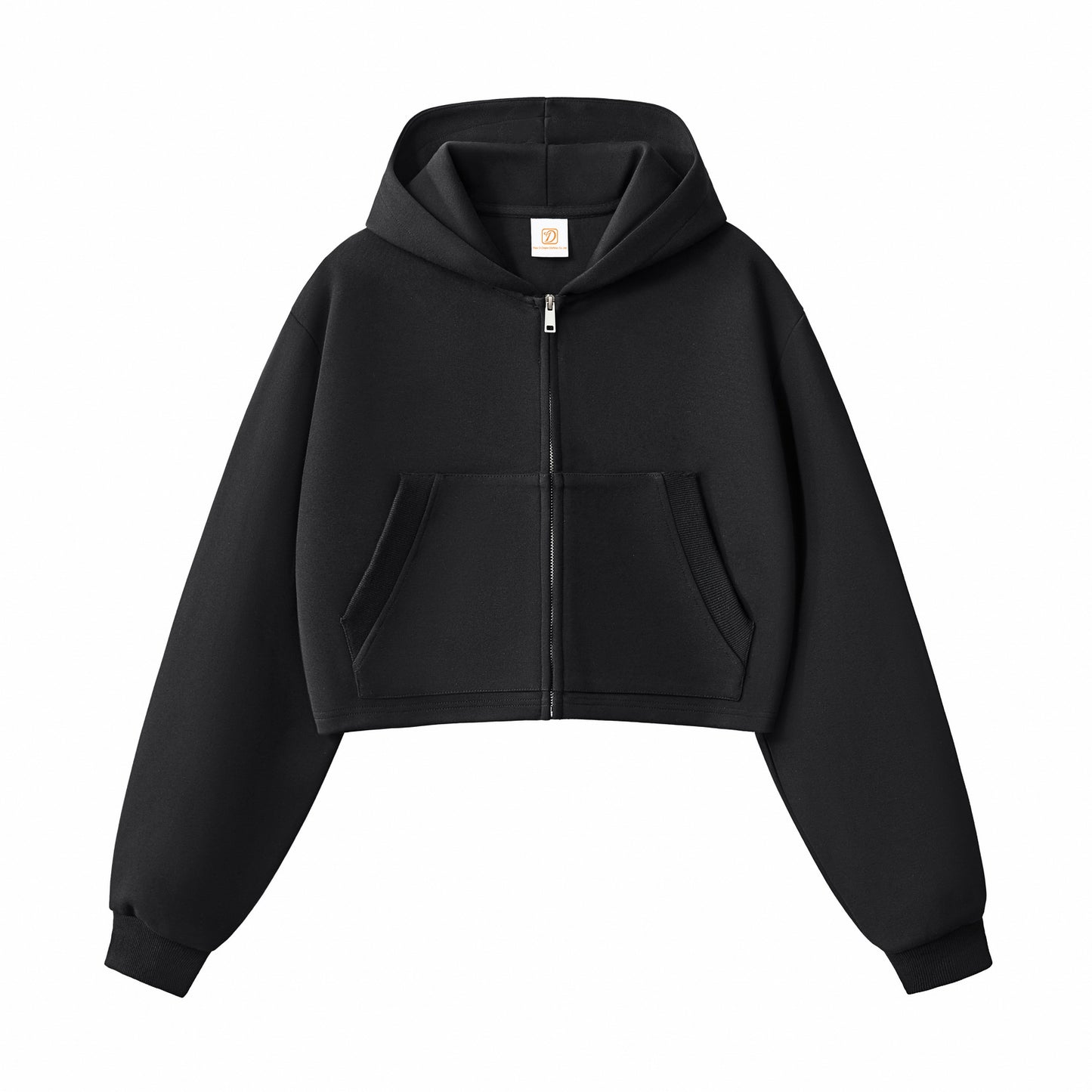 Manufacturer Hoodies Top Quality Crop Top Custom Zip up Sport Heavyweight Streetwear Fashion Drop Shoulder Wholesale Hoodies