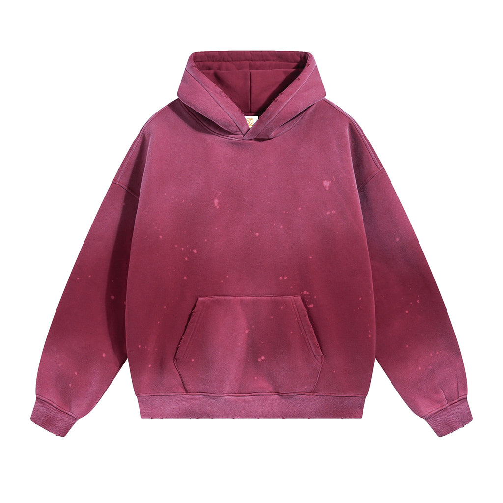 Mens Clothing Custom Hoodies logo Waxing Printing Vintage Fleece High Quality Fashion Blank Drop Shoulder Oversized Hoodies