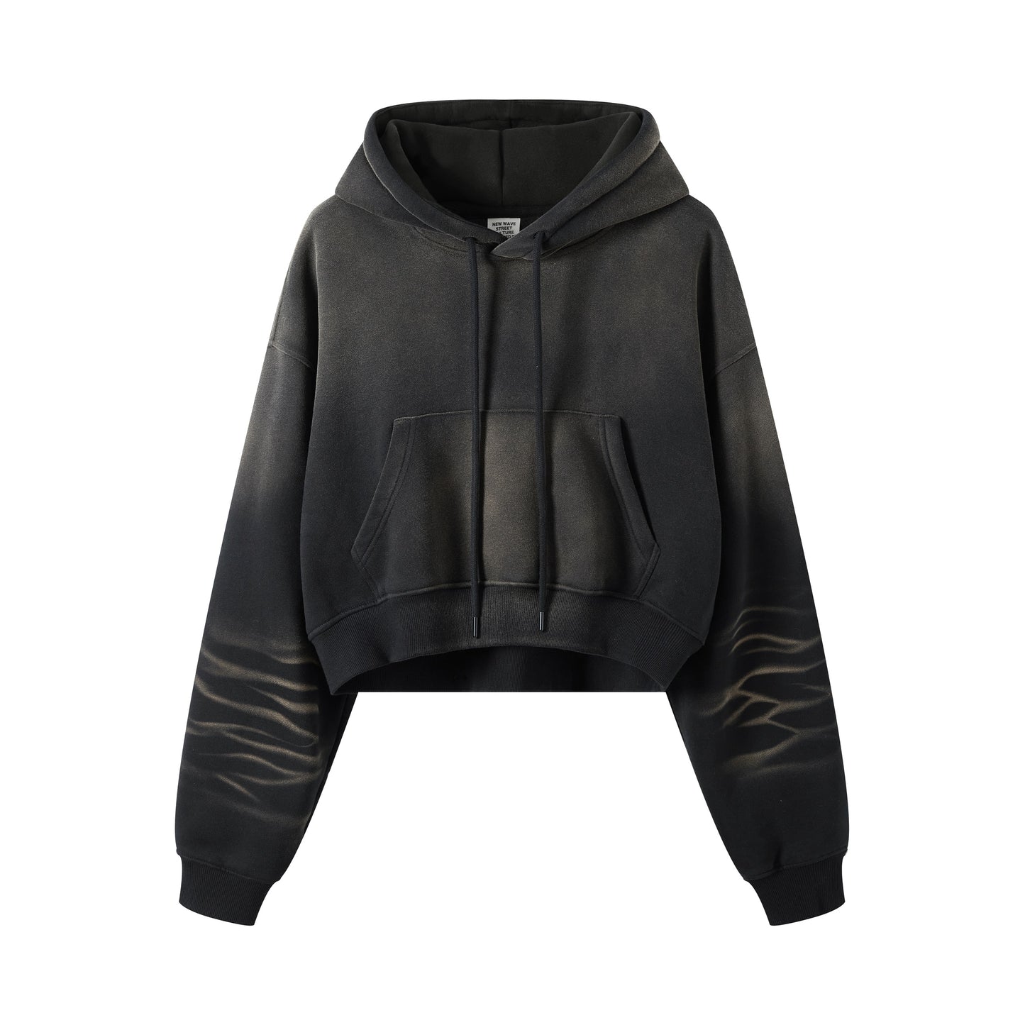 Wholesale Pullover Cropped Fashion Heavyweight Custom Embroidered Blank Acid Wash Streetwear Vintage Hoodie Manufacturers