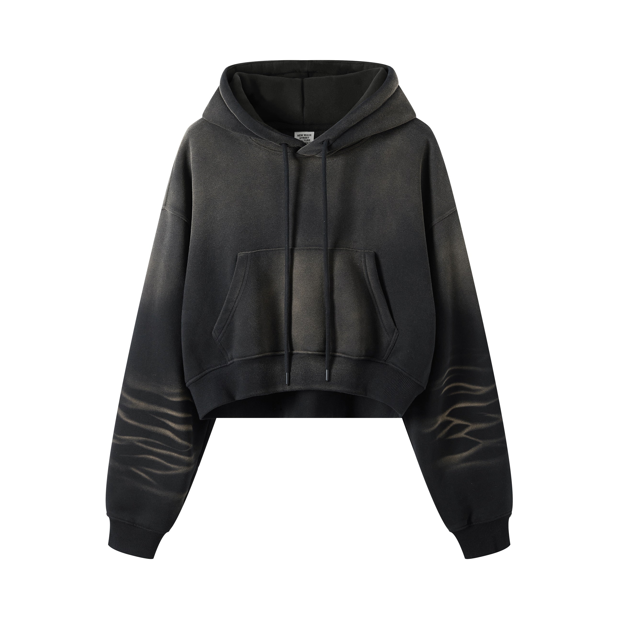 Wholesale Pullover Cropped Fashion Heavyweight Custom Embroidered Blank Acid Wash Streetwear Vintage Hoodie Manufacturers