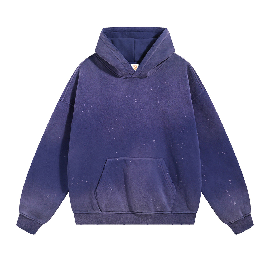 Mens Clothing Custom Hoodies logo Waxing Printing Vintage Fleece High Quality Fashion Blank Drop Shoulder Oversized Hoodies