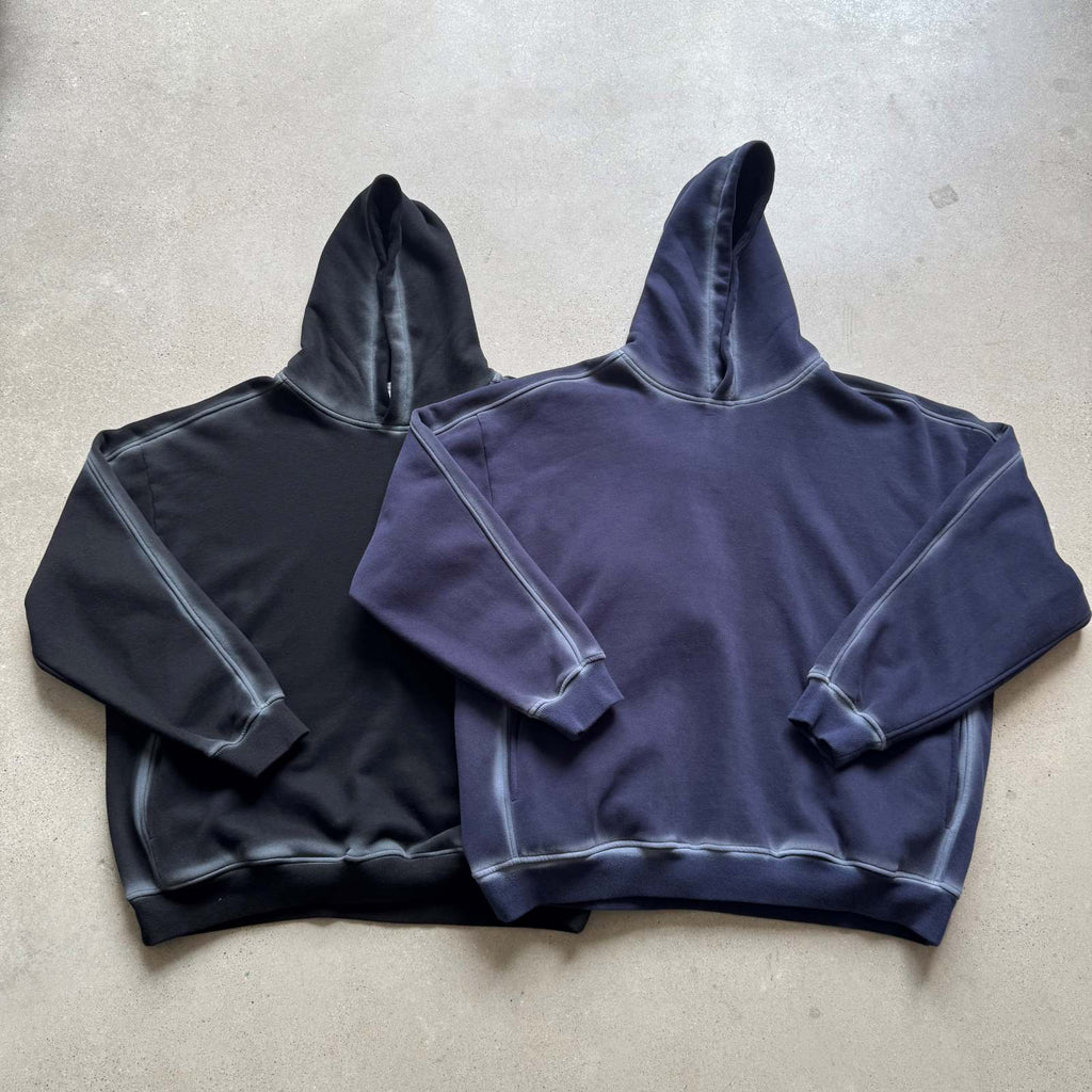 High Quality 2026 New Fashion Heavyweight Custom Acid Wash Fleece Streetwear High Quality Blank Pullover Sweaters and Hoodies