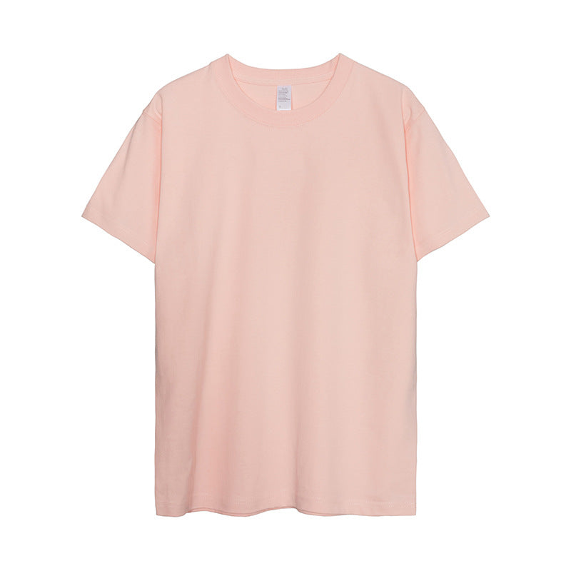 13 Color 300g Pure Cotton Japanese Heavyweight American Retro Solid Color Round Neck Seamless T Shirt for Both Men and Women