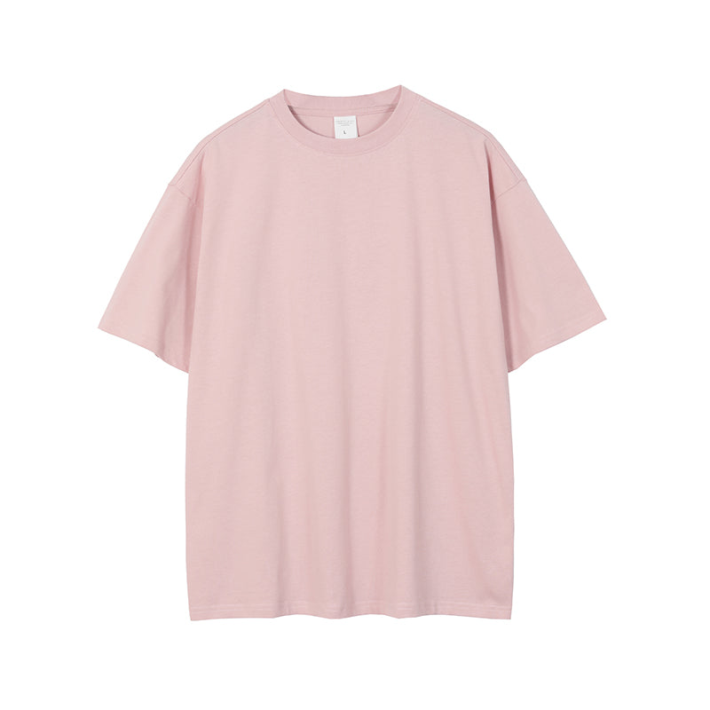 Mens Clothing Custom logo Blank Drop Shoulder Tshirt Streetwear Pure Color High Quality Puff Printing Heavy Cotton T-shirts