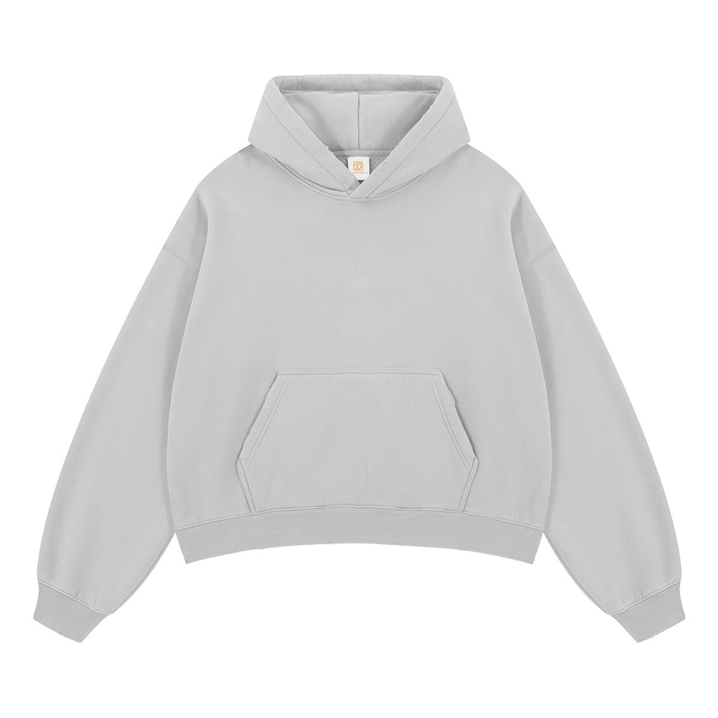 Boxy Fashionable Style Fleece Custom Fleece Streetwear Distressed Embroidery Unisex High Quality Screen Printed Hoodie