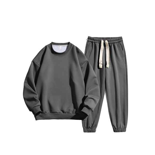 Oversized Streetwear Sweatpants and Hoodie Set Custom Distressed Embroidery High Quality Crewneck Wholesale Hoodies Suit