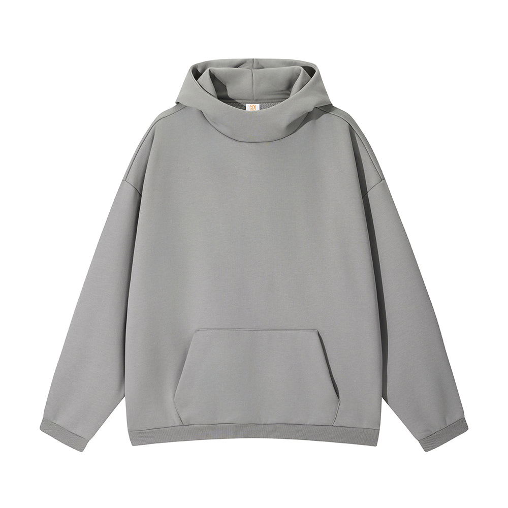 Custom Hoodie logo Crewneck Pure Color Bulk Wholesale Streetwear High Quality Blank Pullover Drop Shoulder Hoodies for Men